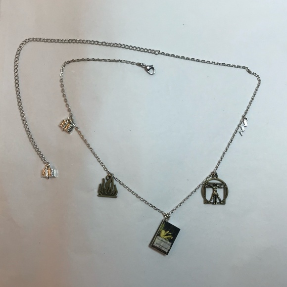 Frankenstein by Mary Shelley Handmade Novel Literature Necklace, Book Cover Fire - Picture 11 of 15